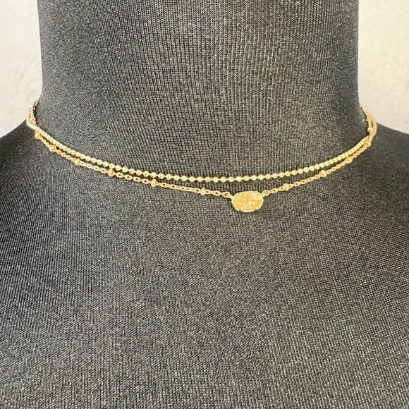 Kendra Scott Jewelry - Kendra Scott Emilie Sand Drusy Rose Gold Necklace + Matching Stud Earrings Set